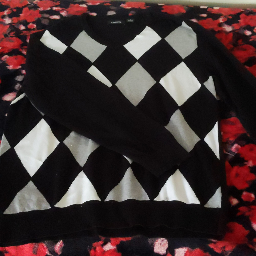 Grey, white, black men's sweater